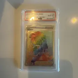 2020 Pokemon Sword and Shield Full Art Allister Secret Vivid Voltage 192 PSA 10 - Image 1