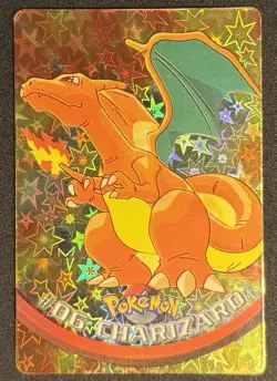 Topps Pokemon 1999 Vending STICKER Holo Prism #06 Charizard - RARE Starburst 🌟 - Image 2