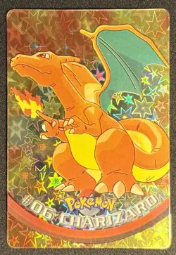 Topps Pokemon 1999 Vending STICKER Holo Prism #06 Charizard - RARE Starburst 🌟 - Image 3