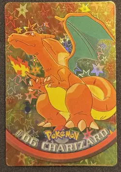 Topps Pokemon 1999 Vending STICKER Holo Prism #06 Charizard - RARE Starburst 🌟 - Image 4
