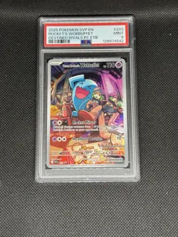 Team Rocket's Wobbuffet (Pokemon Center Exclusive) 203 PSA 9 - Image 1