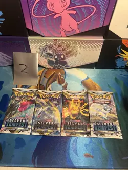Silver Tempest x4 Packs - Pokemon Full Art Set SWSH Sealed Booster Pack Lot - Image 1