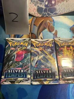 Silver Tempest x4 Packs - Pokemon Full Art Set SWSH Sealed Booster Pack Lot - Image 2