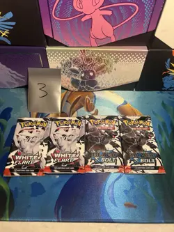 Lot Of 4 - Pokemon: Scarlet and Violet Black Bolt White Flare Booster Packs - Image 1