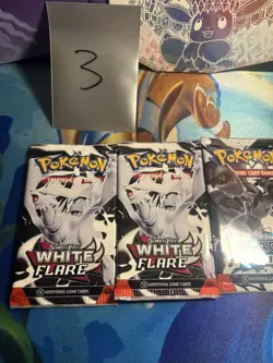 Lot Of 4 - Pokemon: Scarlet and Violet Black Bolt White Flare Booster Packs - Image 2
