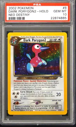 2002 POKEMON NEO DESTINY #8 DARK PORYGON2-HOLO PSA 10 - Image 1