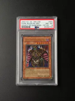 PSA 8 YU-GI-Oh! Lod-Legacy of Darkness 001 Dark Ruler Ha Des 1st Edition - Image 1