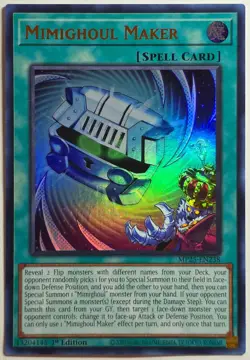 Yugioh Mimighoul Maker MP25-EN238 Ultra Rare 1st Edition - Image 1