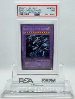 YUGIOH RP01-EN000 BLUE-EYES ULTIMATE DRAGON SECRET RARE HOLO PSA 7 NM #28619969 - Image 1