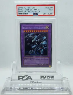 YUGIOH RP01-EN000 BLUE-EYES ULTIMATE DRAGON SECRET RARE HOLO PSA 7 NM #28619969 - Image 2