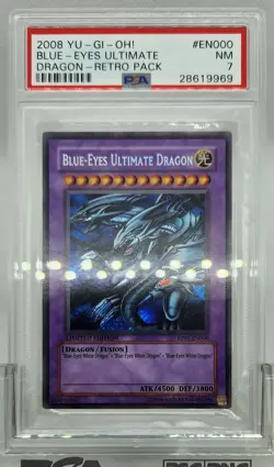 YUGIOH RP01-EN000 BLUE-EYES ULTIMATE DRAGON SECRET RARE HOLO PSA 7 NM #28619969 - Image 3