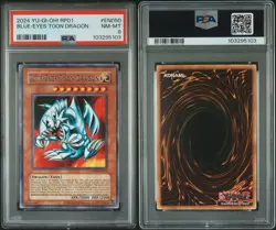 2024 YuGiOh Retro Pack Blue-Eyes Toon Dragon RP01-EN050 PSA 8 - Image 3