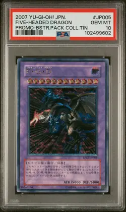 Yugioh Five Headed Dragon Japanese Ultimate Rare Tin Promo BPCT-JP005 PSA 10 - Image 1