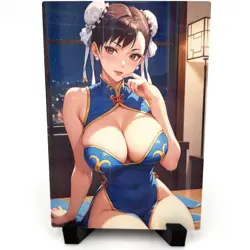 Street Fighter Chun-Li Sexy Anime Waifu Girl Doujin Lewd Goddess Story Art Card - Image 1