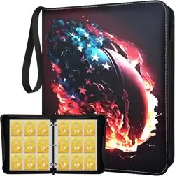 9 Pockets Trading Card Binder with 900 Double-Sided Pockets, PU Zipper Top Lo... - Image 2