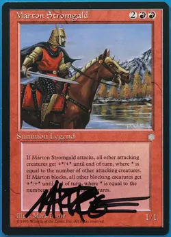 Marton Stromgald Ice Age NM Red Rare SIGNED MAGIC MTG CARD (ID# 504786) ABUGames - Image 1