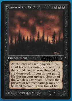 Season of the Witch The Dark NM Black Rare SIGNED MTG CARD (ID# 504784) ABUGames - Image 1