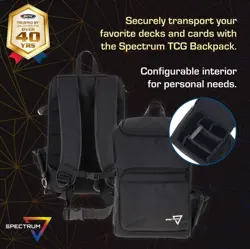 BCW SPECTRUM TCG BACKPACK BLACK HOLDS DECK BOXES PLAYMAT MTG POKEMON YUGIOH - Image 3