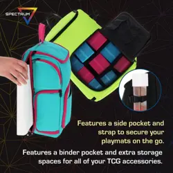 BCW SPECTRUM TCG BACKPACK BLACK HOLDS DECK BOXES PLAYMAT MTG POKEMON YUGIOH - Image 5