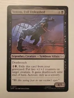Venom Evil Unleashed Mtg 0071 Legendary Creature Symbiote Villain - Image 1