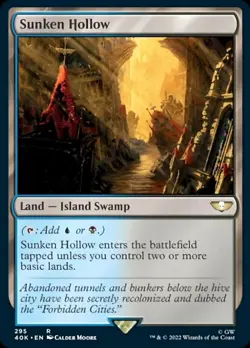 Sunken Hollow - Universes Beyond: Warhammer 40,000 #295 MTG Magic The Gathering - Image 1