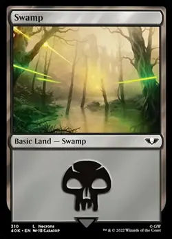 Swamp (310) - Universes Beyond: Warhammer 40,000 #310 MTG Magic The Gathering - Image 1