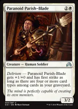 Paranoid Parish-Blade - Shadows Over Innistrad #033/297 MTG Magic The Gathering - Image 1