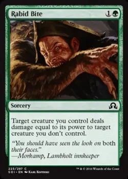 Rabid Bite - Shadows Over Innistrad #223/297 MTG Magic The Gathering - Image 1