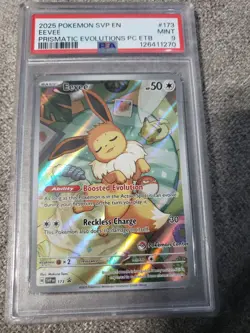 2025 Pokemon Eevee #173 Black Star Promo Pokemon Center Exclusive PSA 9 - Image 1