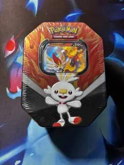 Pokemon TCG: Galar Partners Tin Cinderace V Artwork Factory Sealed - Image 1