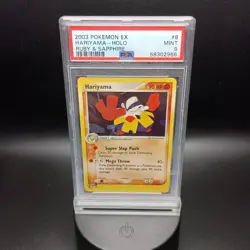 Pokemon PSA 9 MINT Hariyama 8/109 EX Ruby & Sapphire Holofoil Rare 2003 - Image 1