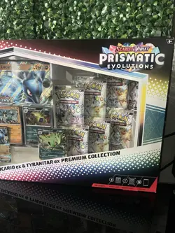 Pokemon Prismatic Evolutions Lucario EX & Tyranitar Ex Premium collection Sealed - Image 4