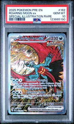 POKEMON PSA 10 2025 SV Prismatic Evolutions Roaring Moon ex 162/131 SIR *5190 - Image 1