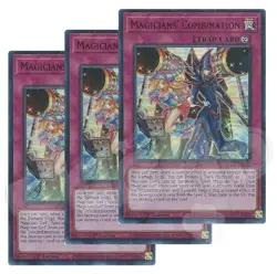 Yugioh - Magicians' Combination x 3 - 1st Ultra Rare Red NM - Free Holo Card - Image 1