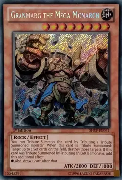 YUGIOH Granmarg the Mega Monarch SHSP-EN041 1st edition Secret Rare Near-Mint NM - Image 1