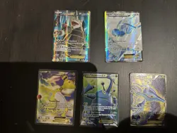 Joblot 5 EX Full Art Pokemon Cards Bundle Ampharos 87/98 Aggron 153/160 Kingdra - Image 1