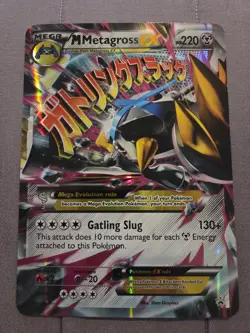 JUMBO POKEMON MEGA METAGROSS EX #XY35 HOLO PROMO CARD NEAR MINT NM/LP - Image 1