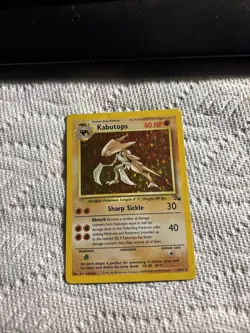 Pokemon TCG Kabutops Holo Rare Card 9/62 Fossil Unlimited 1999 - Image 1