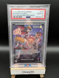 Monkey.D.Luffy (PSA Magazine) OP05-060 One Piece Promotion Cards Foil PSA 10 Gem - Image 1