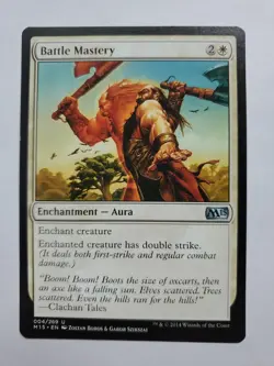 MTG Magic The Gathering Card Battle Mastery Enchantment Aura White M15 - Image 1