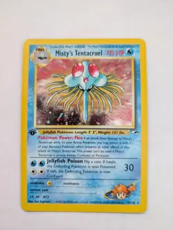 Pokemon TCG Misty's Tentacruel Gym Heroes Holo Rare Card 10/132 1st Edition NM - Image 1