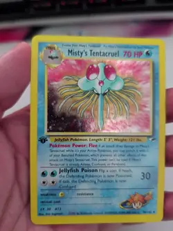 Pokemon TCG Misty's Tentacruel Gym Heroes Holo Rare Card 10/132 1st Edition NM - Image 2
