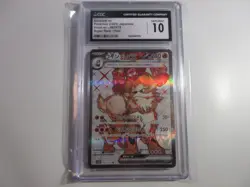 CGC 10 Japanese Arcanine EX Full Art Violet Pokemon Card - Image 1