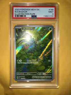 Pokemon TCG Bulbasaur Scarlet & Violet 151 Illustration Rare Card 166/165 PSA 9 - Image 1