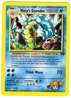 POKEMON MISTY'S GYARADOS 1ST EDITION HOLO CARD 13/132 - Image 1