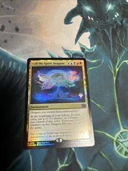 MTG Tarkir Dragonstorm Foil Card Call of the Spirit Dragons Mythic (Promo) - Image 1