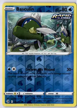 Basculin 070/264 Fusion Strike Common Reverse Holo Pokemon Card LP Rapid Strike - Image 1