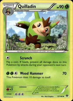 Pokemon Quilladin 13/146 XY Base Set Non Holo Uncommon 2 Card Lot LP - Image 1