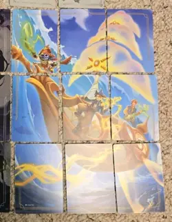 Disney Lorcana - Stitch AZURITE SEA Art Cards - Complete 9 Card Puzzle Set - Image 1