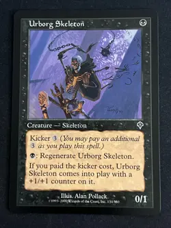 1x Urborg Skeleton (134) Invasion LP MTG Magic the Gatehring x1 MKE - Image 1